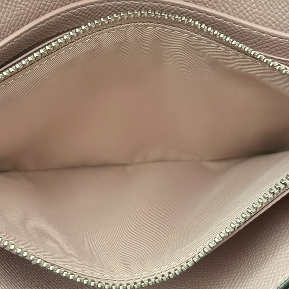 Coach Large Pink Pebbled Leather Turnlock Wristlet - Picture 5 of 8